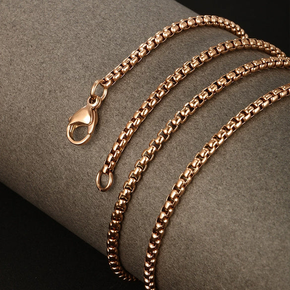 Necklace Stainless Steel Square Geometric Electroplated Unisex