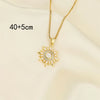Necklace Stainless Steel Star White Shell Mixed Gemstone Setting Electroplating Jewelry