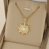 Necklace Stainless Steel Star White Shell Mixed Gemstone Setting Electroplating Jewelry