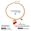 Necklace Stainless Steel Titanium Steel Cherry Strawberry Acrylic Light Luxury Niche Electroplating Women