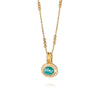 Necklace Stainless Steel Titanium Steel Copper Geometric Light Luxury Style Electroplating Bead Chain