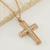 Necklace 316L Stainless Steel 316L Stainless Steel Cross Inlaid Zircon Fashion Simple Style For Women