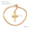Necklace 316L Stainless Steel 316L Stainless Steel Cross Inlaid Zircon Fashion Simple Style For Women