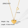 Necklace Stainless Steel Titanium Steel Double Heart Geometric Electroplated Women