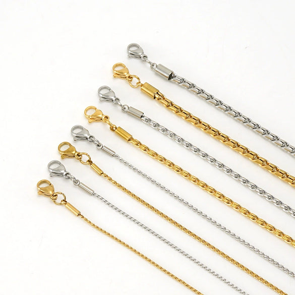 Necklace Stainless Steel Titanium Steel Egg Geometric Electroplated Keel Chain