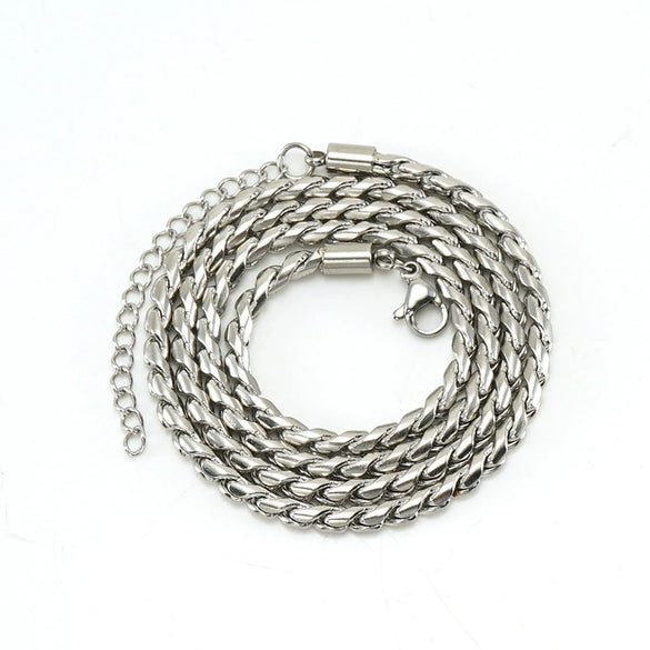 Necklace Stainless Steel Titanium Steel Egg Geometric Electroplated Keel Chain