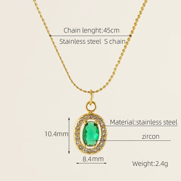 Necklace Stainless Steel Titanium Steel Egg S Chain Heart Shape Drop Shape Geometric Electroplating Highend Couple Style