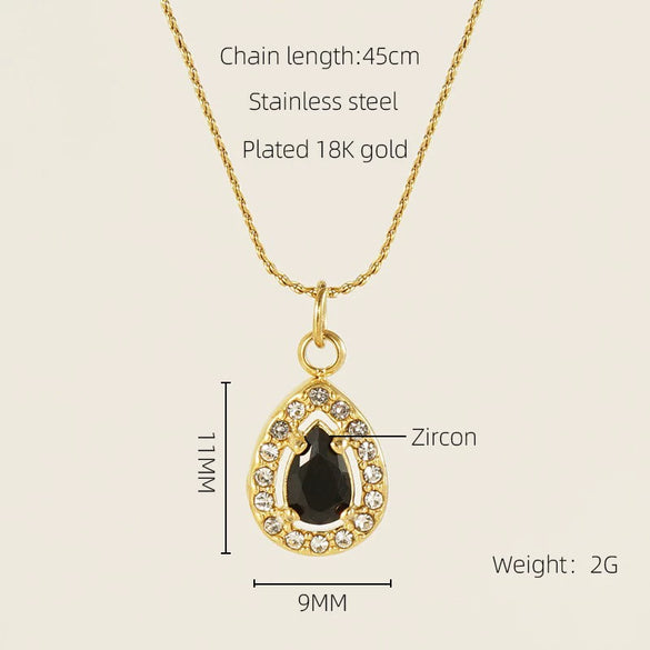 Necklace Stainless Steel Titanium Steel Egg S Chain Heart Shape Drop Shape Geometric Electroplating Highend Couple Style