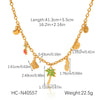 Necklace Stainless Steel Titanium Steel Fruit Geometric Animal Zodiac Electroplating Diy Pendant