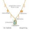 Necklace Stainless Steel Titanium Steel Fruit Geometric Animal Zodiac Electroplating Diy Pendant