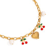 Necklace Stainless Steel Titanium Steel Fruit Pattern Sweet Style Electroplating Women's