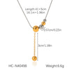 Necklace Stainless Steel Titanium Steel Geometric Ball Chain Electroplating