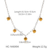 Necklace Stainless Steel Titanium Steel Geometric Ball Chain Electroplating