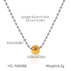 Necklace Stainless Steel Titanium Steel Geometric Ball Chain Electroplating