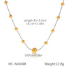 Necklace Stainless Steel Titanium Steel Geometric Ball Chain Electroplating