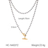 Necklace Stainless Steel Titanium Steel Geometric Ball Chain Electroplating