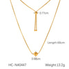 Necklace Stainless Steel Titanium Steel Geometric Ball Chain Electroplating