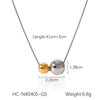 Necklace Stainless Steel Titanium Steel Geometric Ball Chain Electroplating