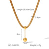 Necklace Stainless Steel Titanium Steel Geometric Ball Chain Electroplating