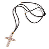 Necklace Stainless Steel Titanium Steel Geometric Cross Electroplated Rope Chain Pendant