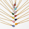 Necklace Stainless Steel Titanium Steel Geometric Dropshaped Gold Plated Pendant