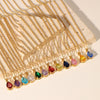 Necklace Stainless Steel Titanium Steel Geometric Dropshaped Gold Plated Pendant