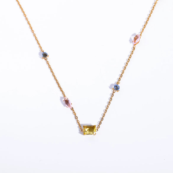 Necklace Stainless Steel Titanium Steel Geometric Electroplating For Female