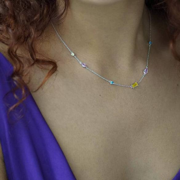 Necklace Stainless Steel Titanium Steel Geometric Electroplating For Female