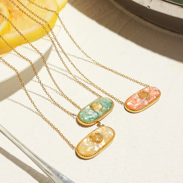 Necklace Stainless Steel Titanium Steel Geometric Electroplating Original Design Jewelry For Women