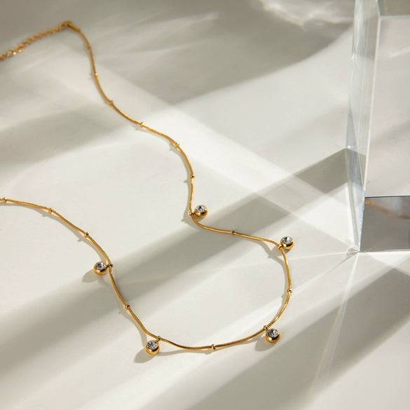 Necklace Stainless Steel Titanium Steel Geometric Electroplating Original Design Women's