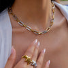 Necklace Stainless Steel Titanium Steel Geometric Electroplating Women's