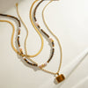 Necklace Stainless Steel Titanium Steel Geometric Electroplating Women's