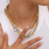 Necklace Stainless Steel Titanium Steel Geometric Electroplating Women's