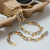 Necklace Stainless Steel Titanium Steel Geometric Electroplating Women's