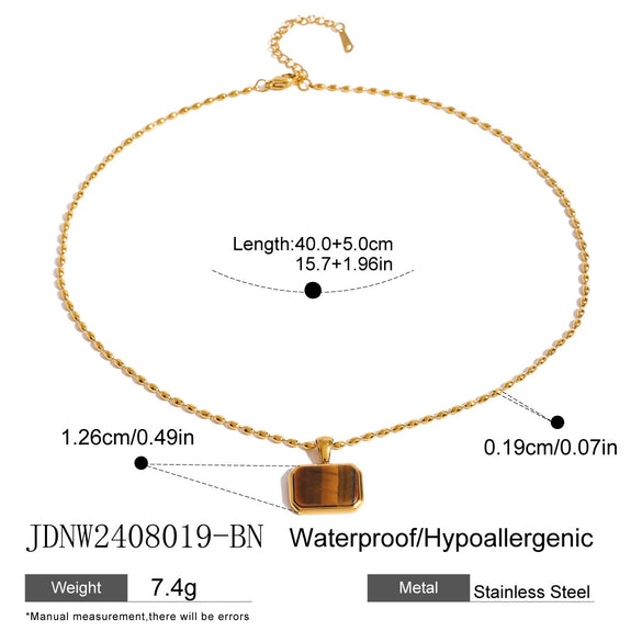 Necklace Stainless Steel Titanium Steel Geometric Electroplating Women's