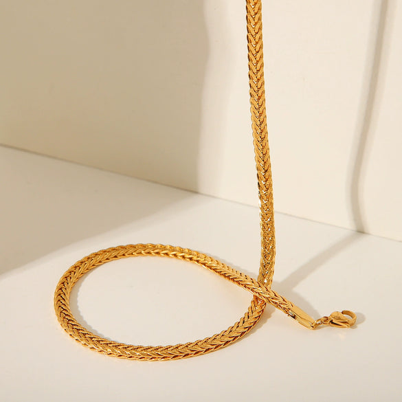 Necklace Stainless Steel Titanium Steel Geometric 18K Gold Plated Electroplating Women