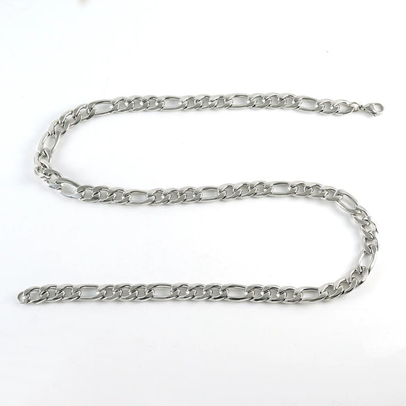 Necklace Stainless Steel Titanium Steel Geometric Keel Chain Electroplating Hip Hop Punk Style