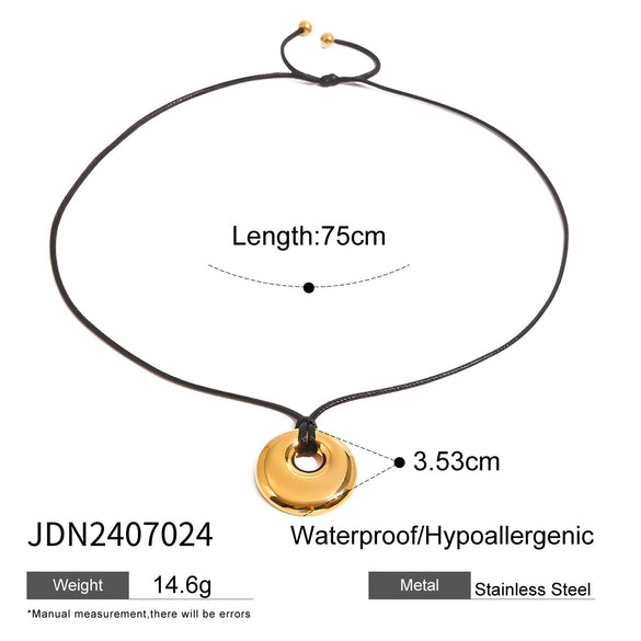 Necklace Stainless Steel Titanium Steel Geometric Old Style Electroplating Women's