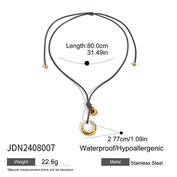 Necklace Stainless Steel Titanium Steel Geometric Old Style Electroplating Women's