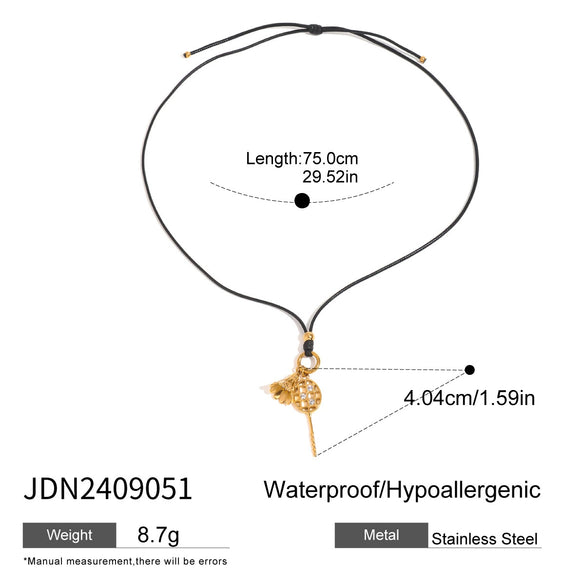 Necklace Stainless Steel Titanium Steel Geometric Old Style Electroplating Women's
