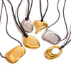 Necklace Stainless Steel Titanium Steel Geometric Old Style Electroplating Women's