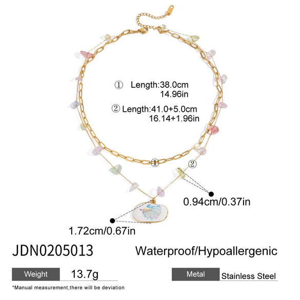 Necklace Stainless Steel Titanium Steel Geometric Pattern Electroplating