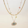 Necklace Stainless Steel Titanium Steel Geometric Pattern Electroplating