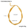 Necklace Stainless Steel Titanium Steel Geometric Punk Style Threewire Winding Electroplated