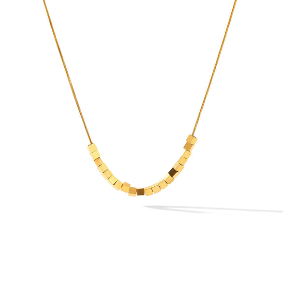 Necklace Stainless Steel Titanium Steel Geometric Snake Bone Chain Vacuum Plating Electroplating