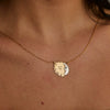 Necklace Stainless Steel Titanium Steel Geometric Sun Moon Pendant Electroplated Ochain Personality Style