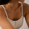 Necklace Stainless Steel Titanium Steel Geometric Tassel Pendant Electroplating Jewelry For Women
