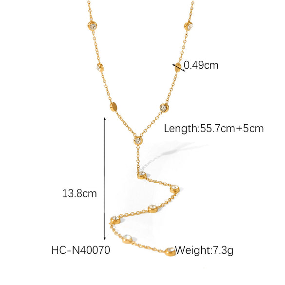 Necklace Stainless Steel Titanium Steel Geometric Tassel Pendant Electroplating Jewelry For Women