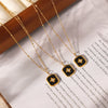 Necklace 316L Stainless Steel 316L Stainless Steel Gold Plated Geometric Pattern Retro Style