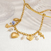 Necklace Stainless Steel Titanium Steel Heart Shape Electroplated Couple Style Handmade